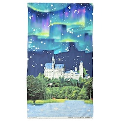 Aurora Night Sky And Lakeside Castle 2 - Sheeting